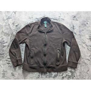 Lauren Ralph Lauren Full Zip Jacket Women's Size P/M Brown